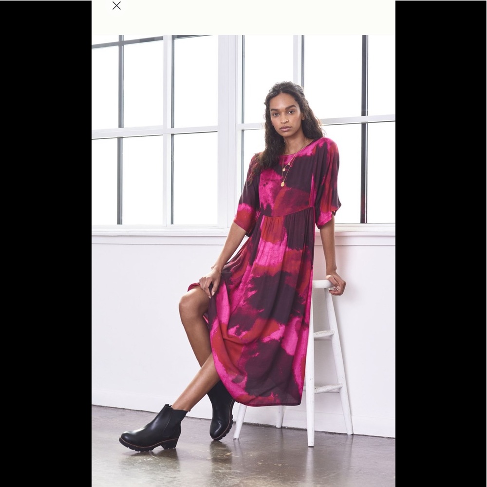 Anthropologie Lysandra Tie Dye Maxi Dress